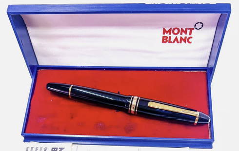 Montblanc Meisterstuck 146 Legrand Fountain Pen Solid Gold Nib 585 14k With Box: Montblanc Meisterstuck 146 Legrand Fountain Pen Solid Gold Nib 585 14k With Box. This Montblanc Meisterstück 146 Legrand Fountain Pen old version single gold color nib 14k 585