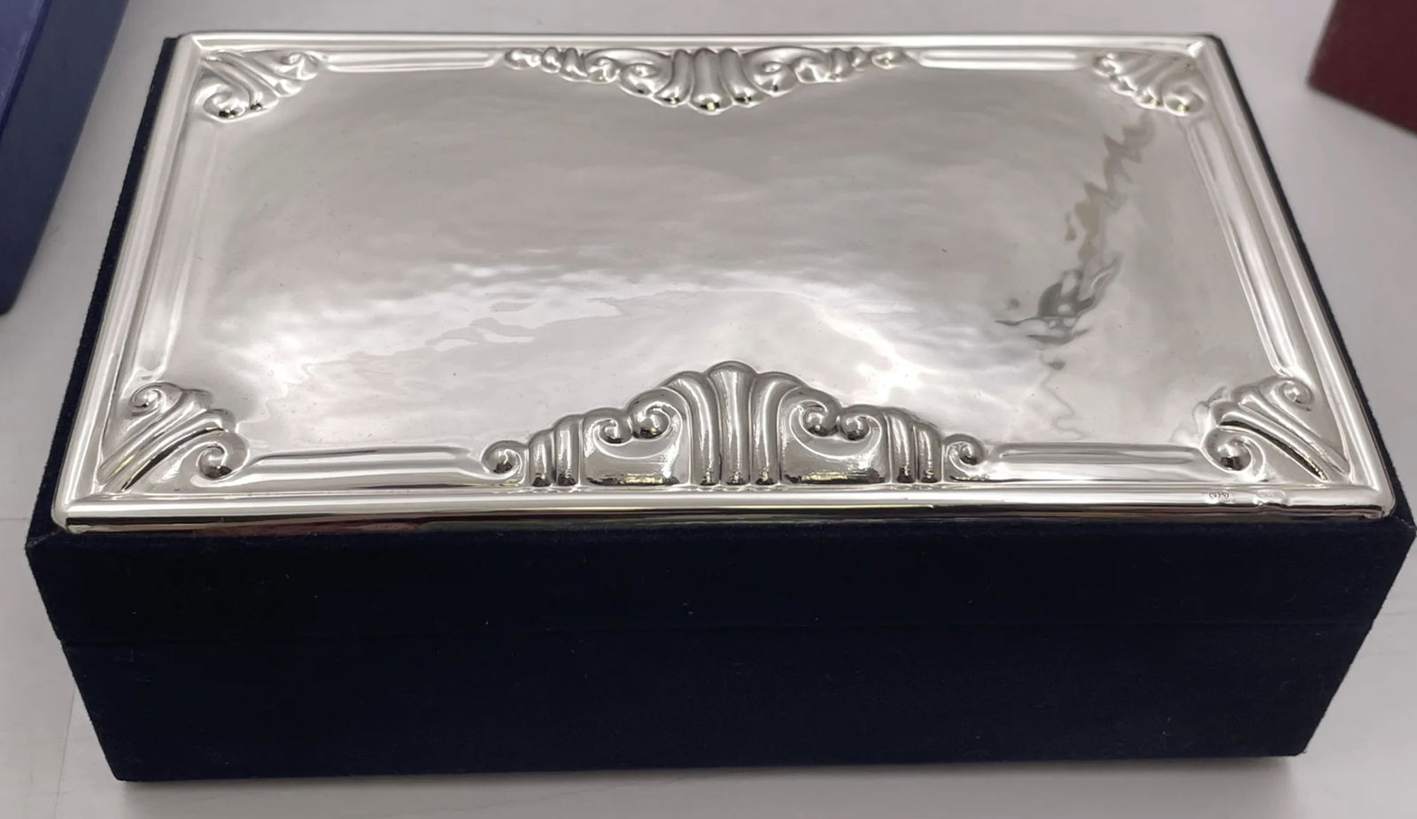 Del Conte Italian Sterling Silver Jewelry Box in Mid-Century Modern Style (1 of 7)