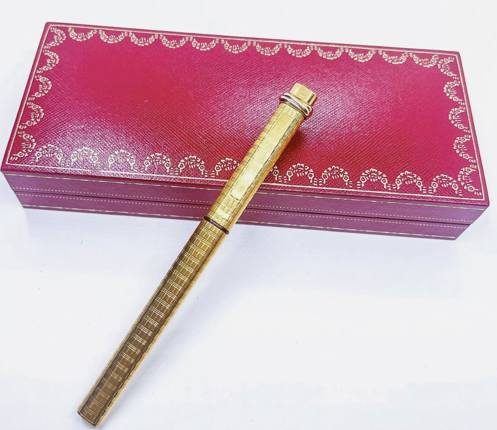 Cartier  Trinity Gold Filled Vendome Fountain Pen With Orig Box (1 of 10)