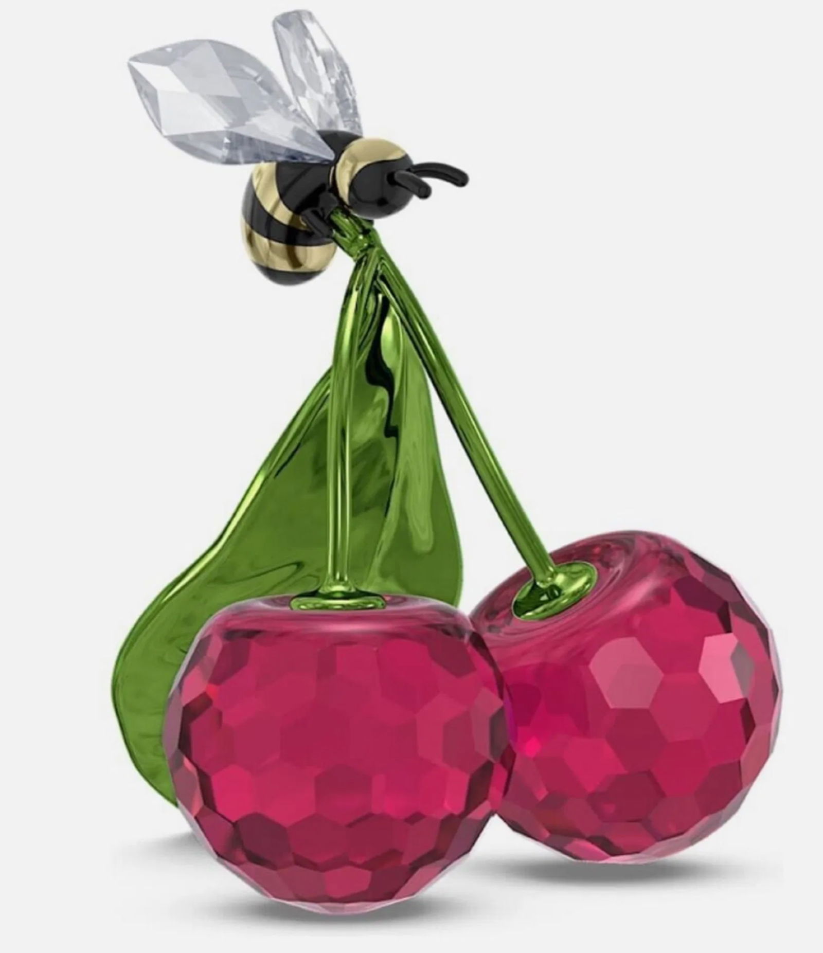 Swarovski Signed CRYSTAL CHERRY IDYLLIA BEE AND CHERRY WITH BOX (1 of 6)