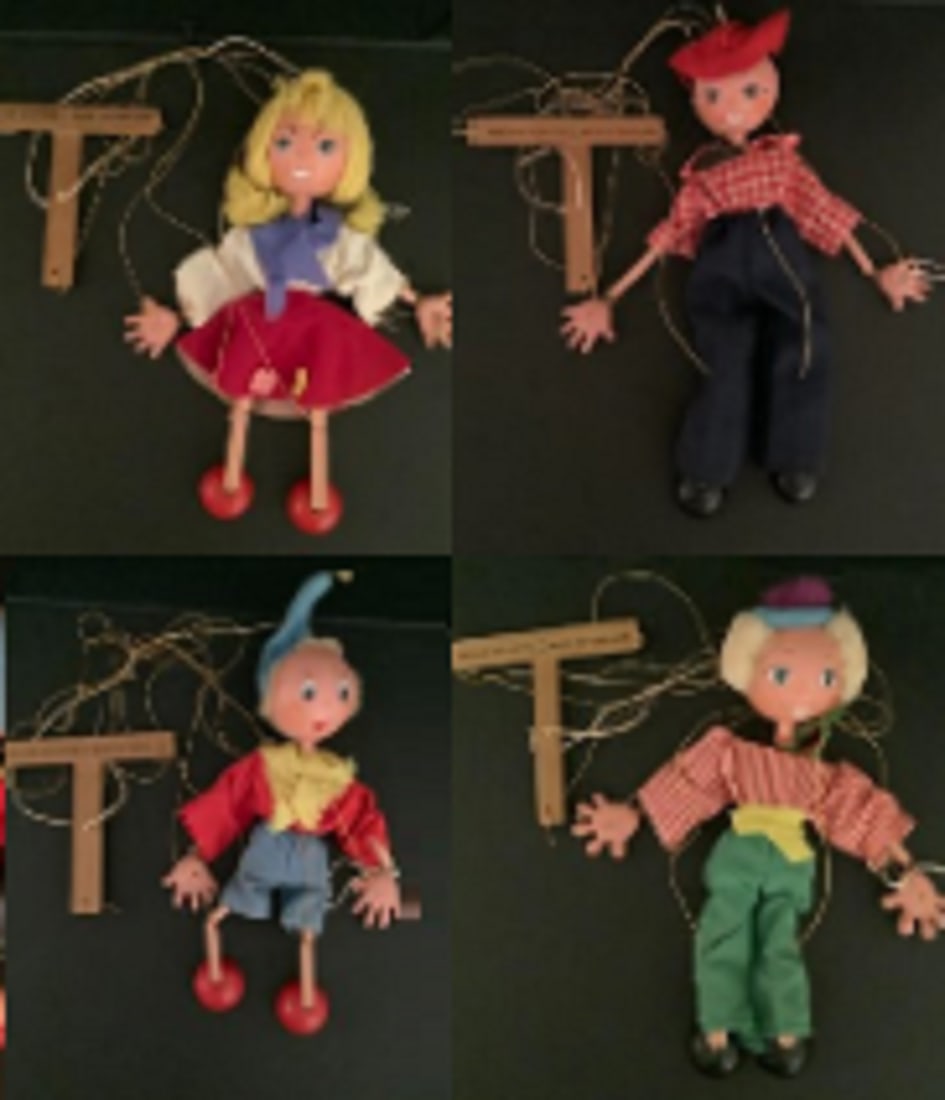 SET  OF 4 PELHAM PUPPETS MADE IN ENGLAND 1960 (1 of 9)