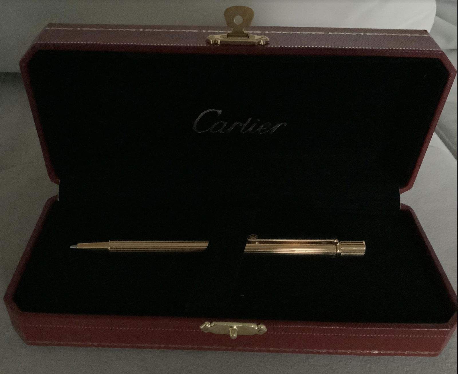 Cartier Ballpoint Pen Gold Plated Twist With Box (1 of 3)