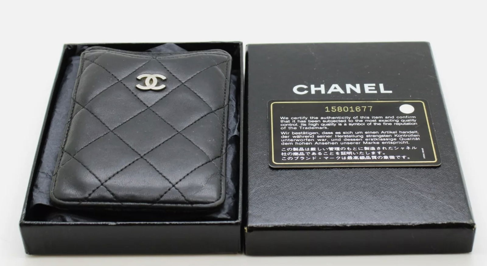 CHANEL Matelassé Coco Mark Card Case Pass With Orig Box (1 of 5)