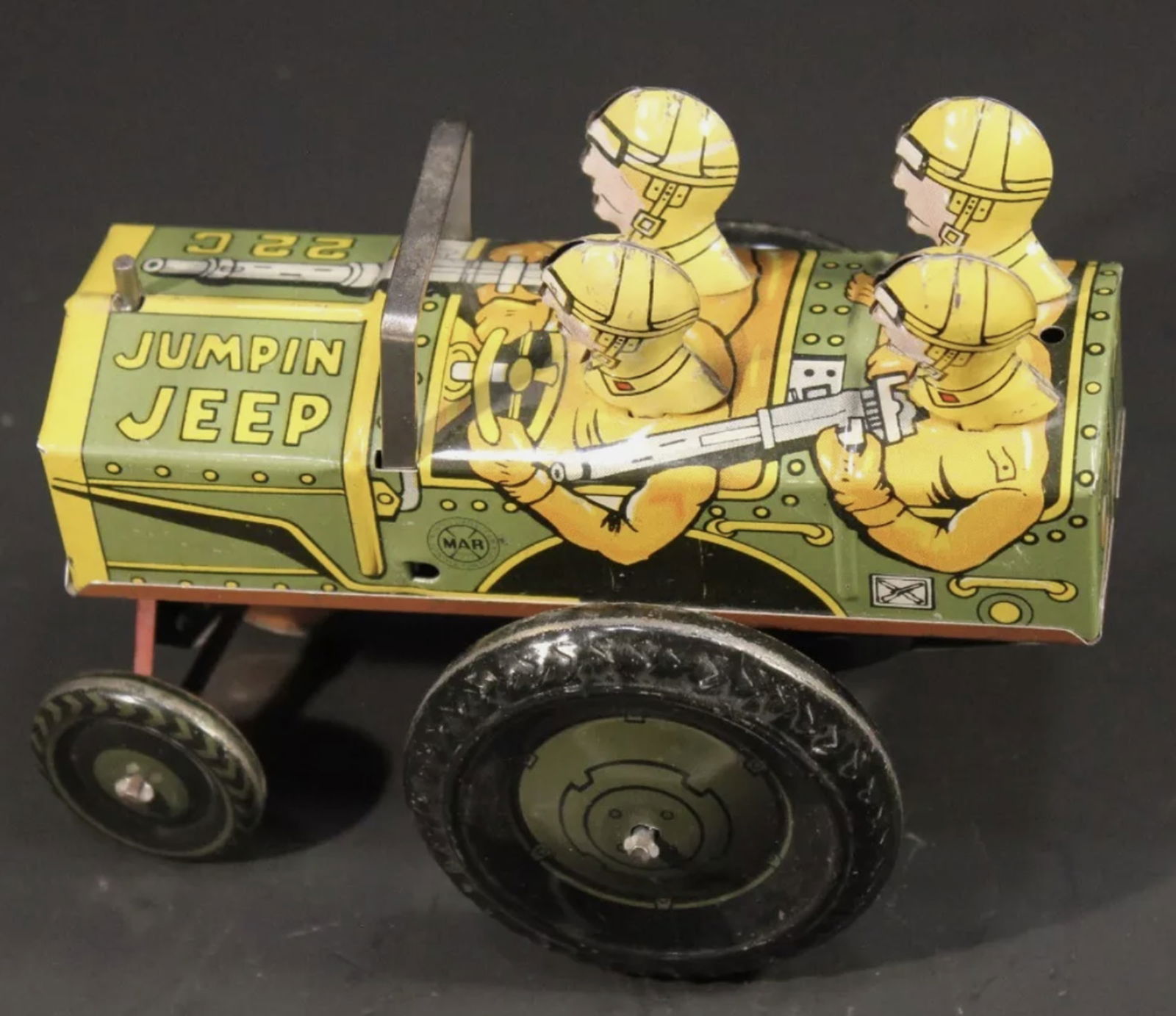 Marx Tin Litho Windup Jumping Jeep (1 of 5)