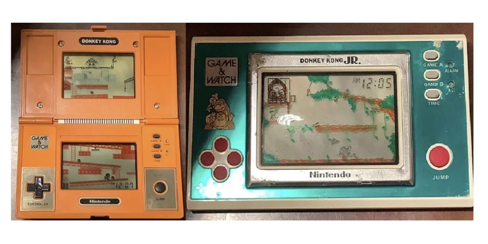 NINTENDO GAME AND WATCH DONKEY KONG WORKS Green and Orange (1 of 5)