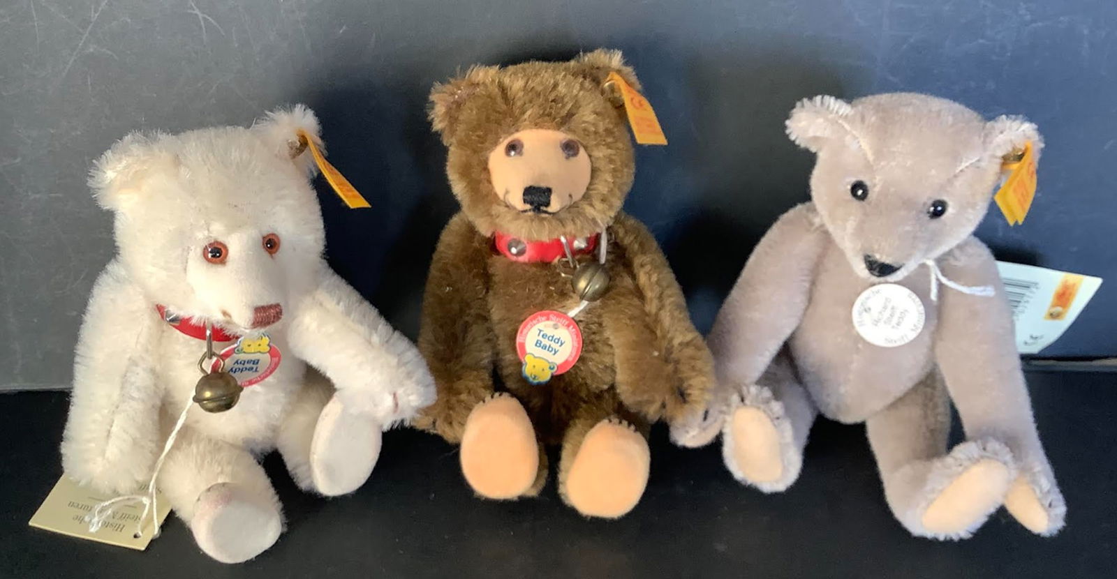 Steiff Stuffed Animal Bears with Tag Made in Germany Set of 3 (1 of 5)