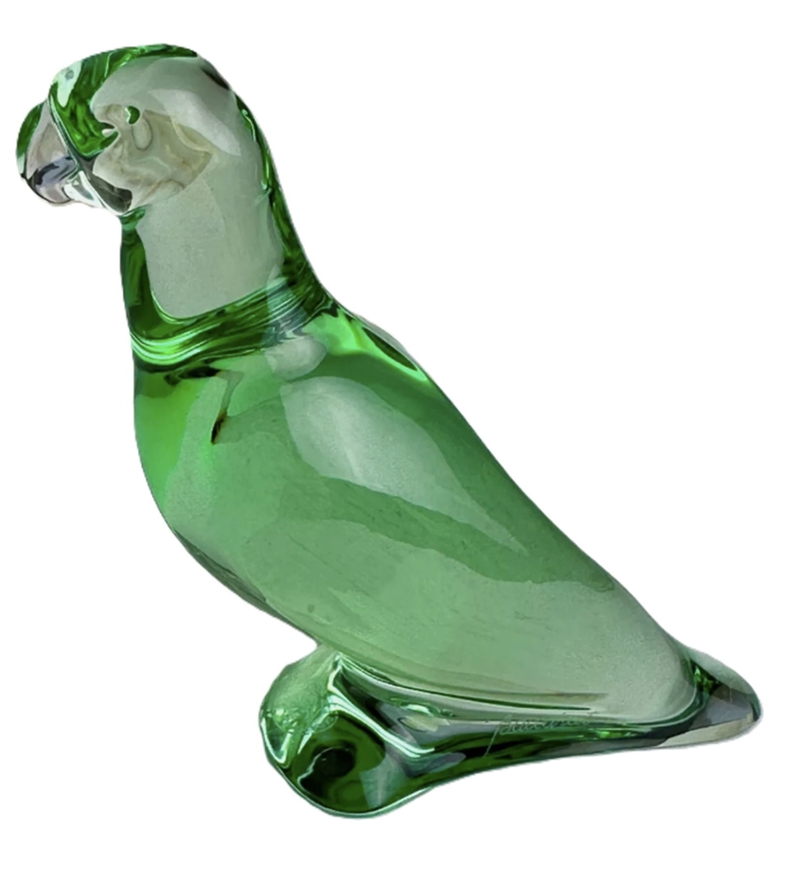 Baccarat Signed Crystal Parrot Figurine Statuette. Made in France (1 of 6)