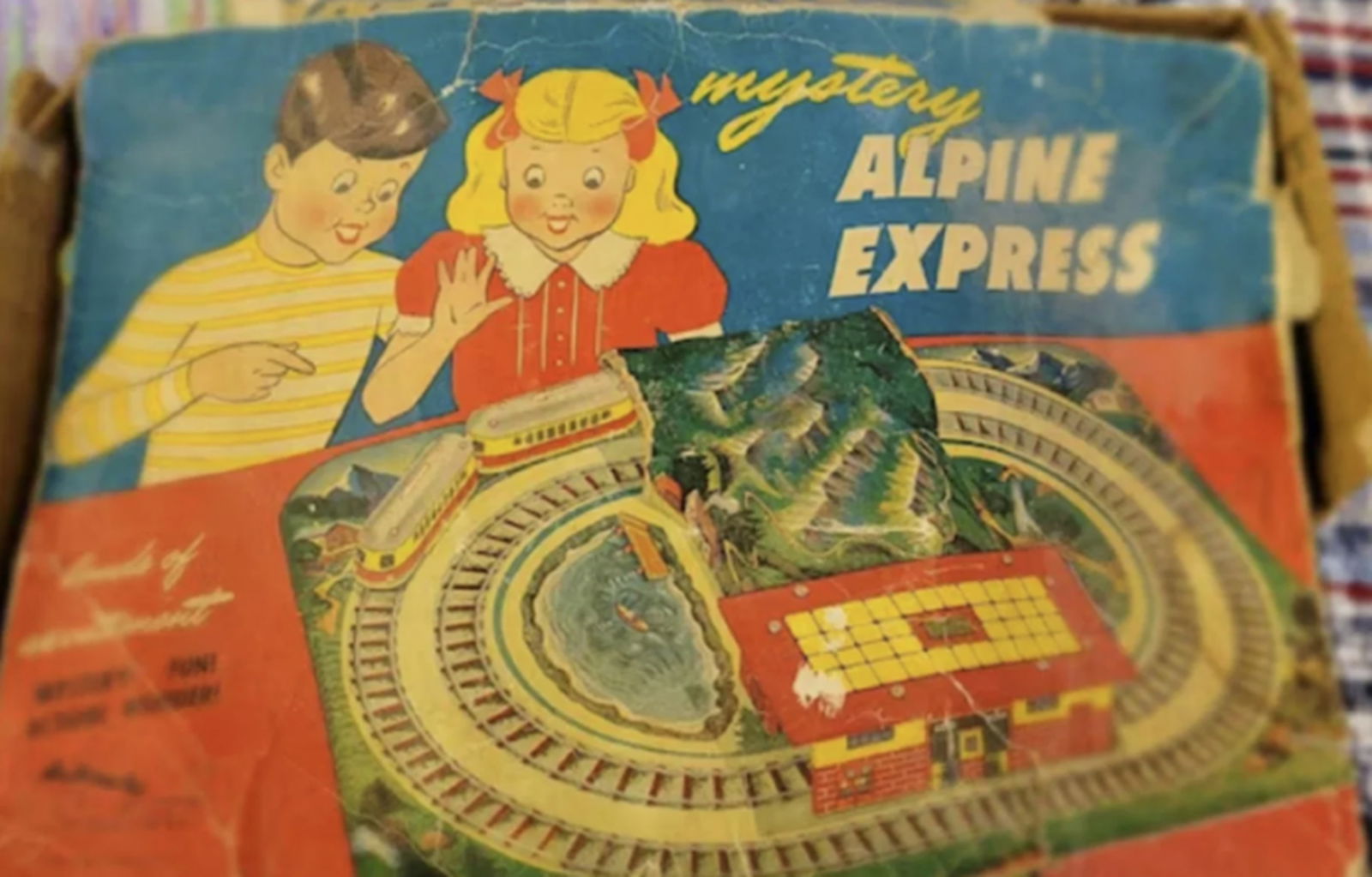 Mystery Alpine Express Tin Litho Wind-Up Train Set With orig Box 1966 (1 of 6)