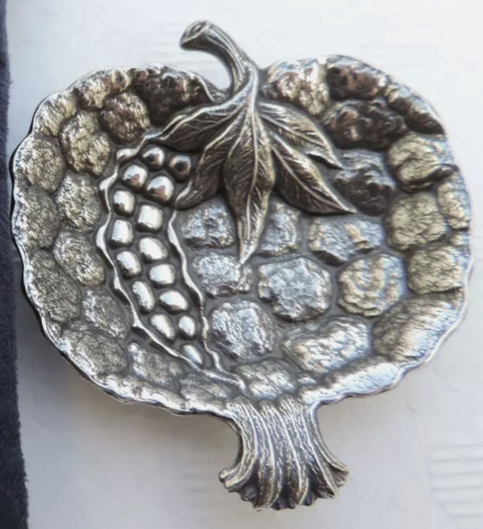 GIANMARIA BUCCELLATI Sterling Silver 925 Trinket Tray Bowl Pomegranate Dish With Orig Pouch And Box (1 of 7)