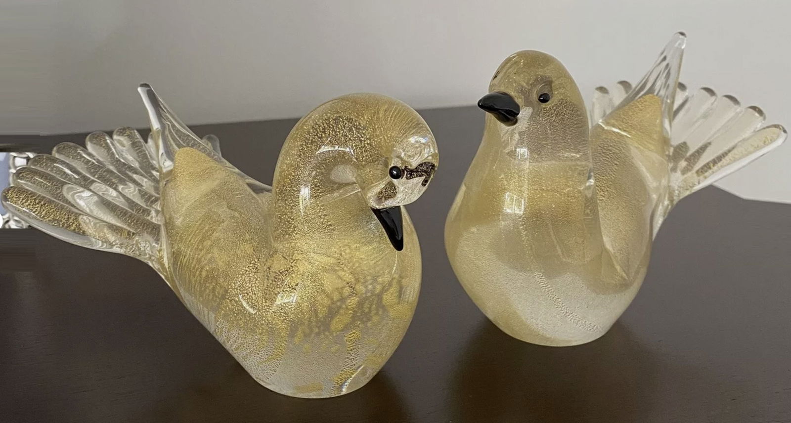 Murano Italian Signed Dove Figurines Bird Pair (1 of 8)