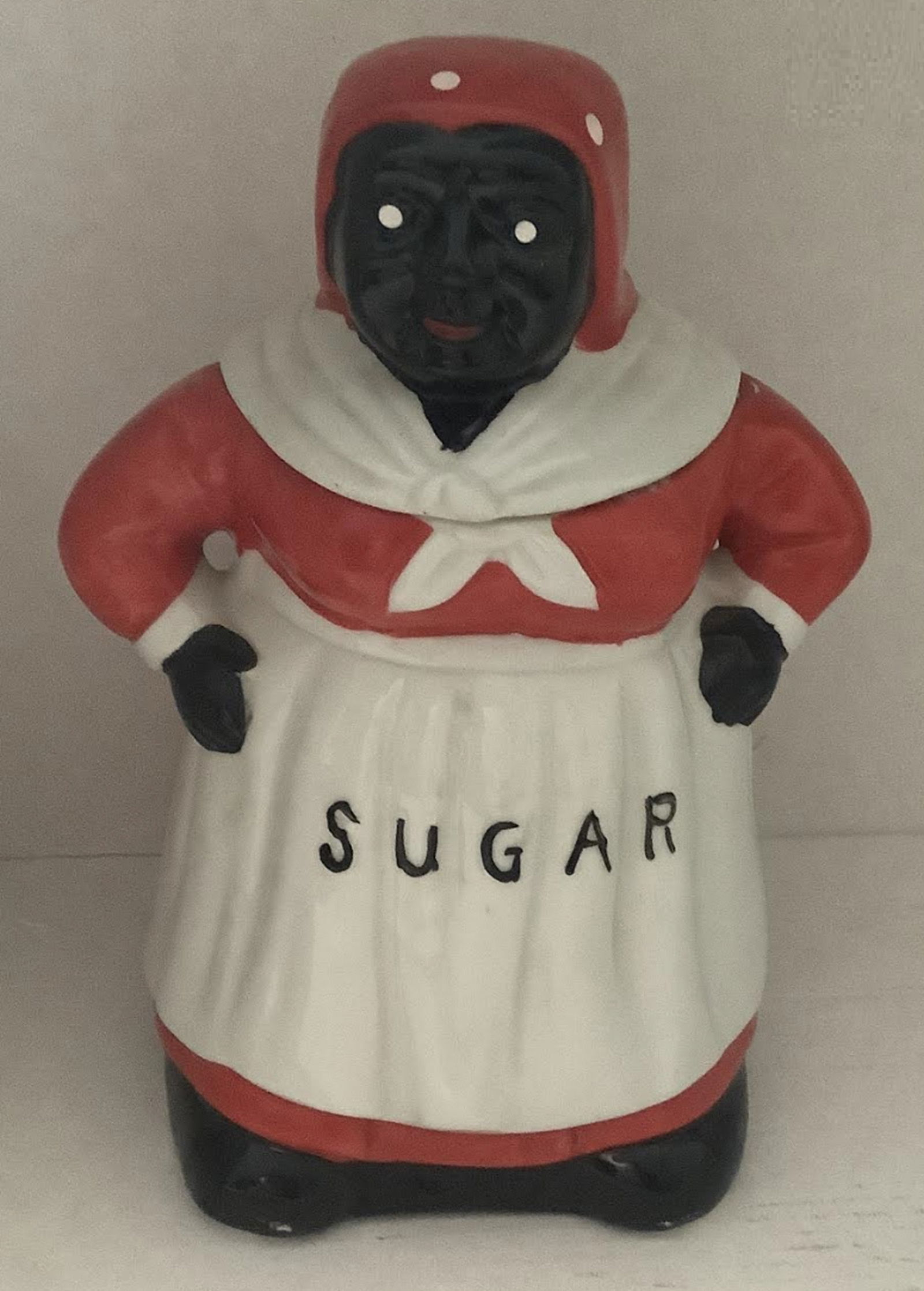 Black Americana Era Aunt Jemima Porcelain Sugar Canister (1 of 7)