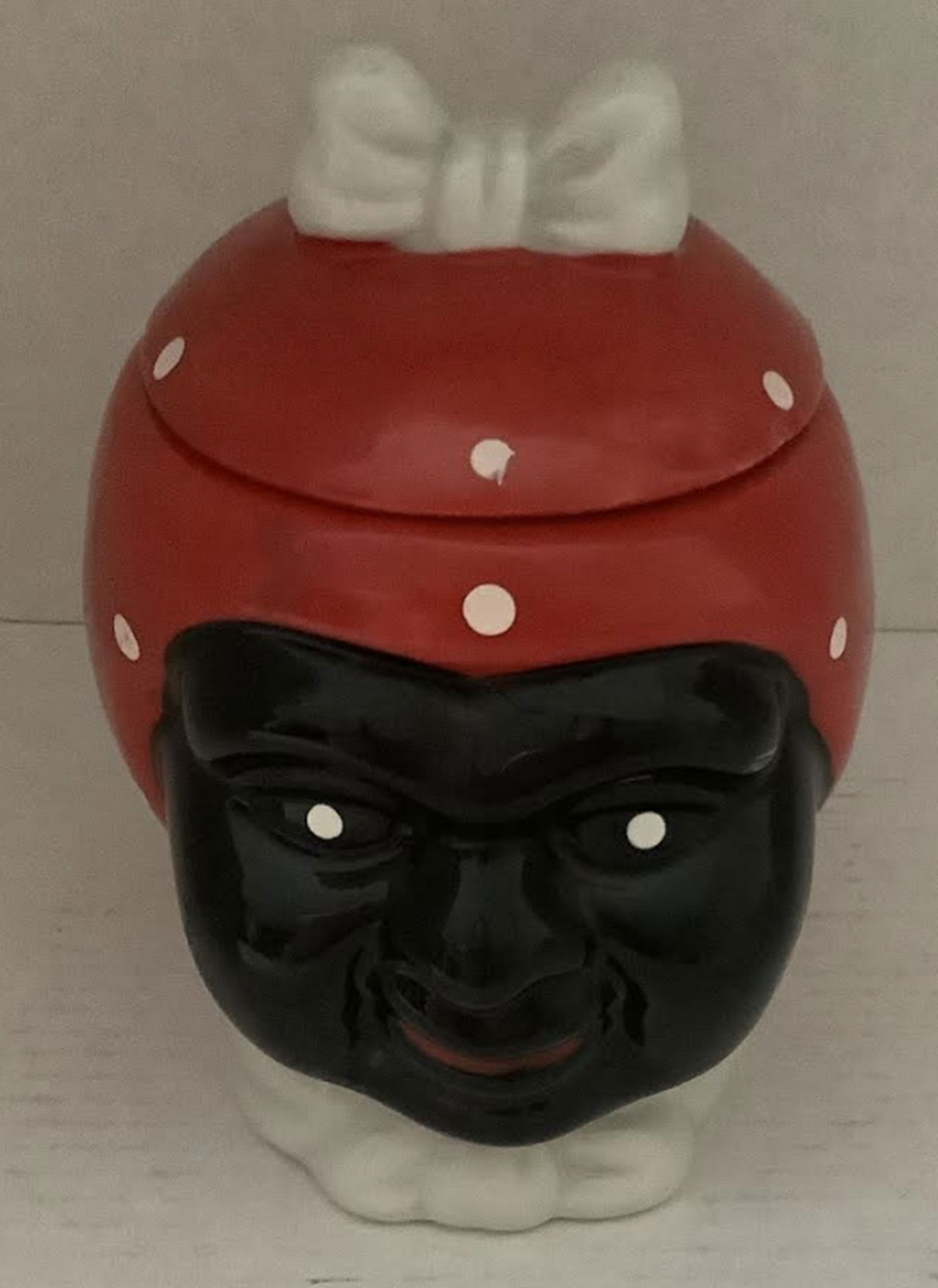 Black Americana Era Aunt Jemima Porcelain Mug / Canister: Black Americana Era Aunt Jemima Porcelain Mug / Canister. Measures approx 3.25 inches tall by3.5 inches wide