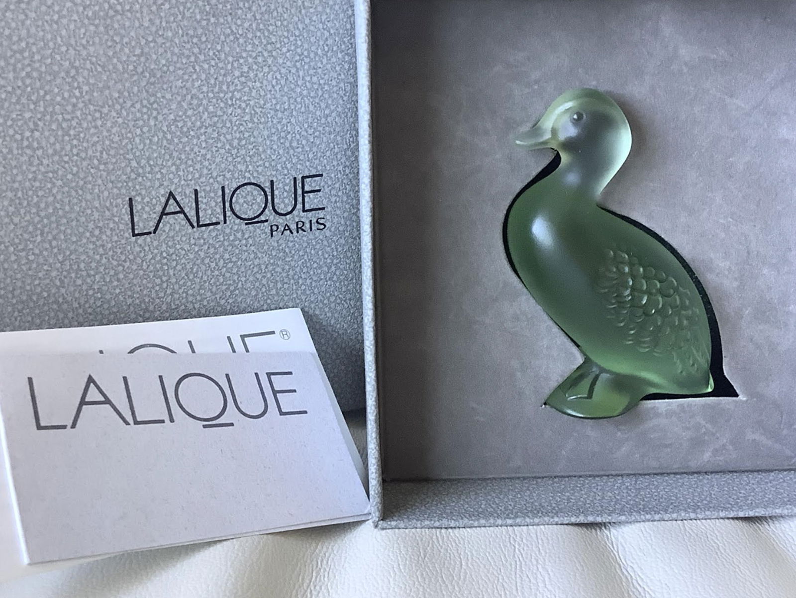 Lalique Signed Crystal Duck With orig Box Made In  France (1 of 6)