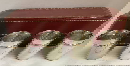 Cartier Sterling Silver Trinity Cup Set of 4 with Original Box (1 of 7)