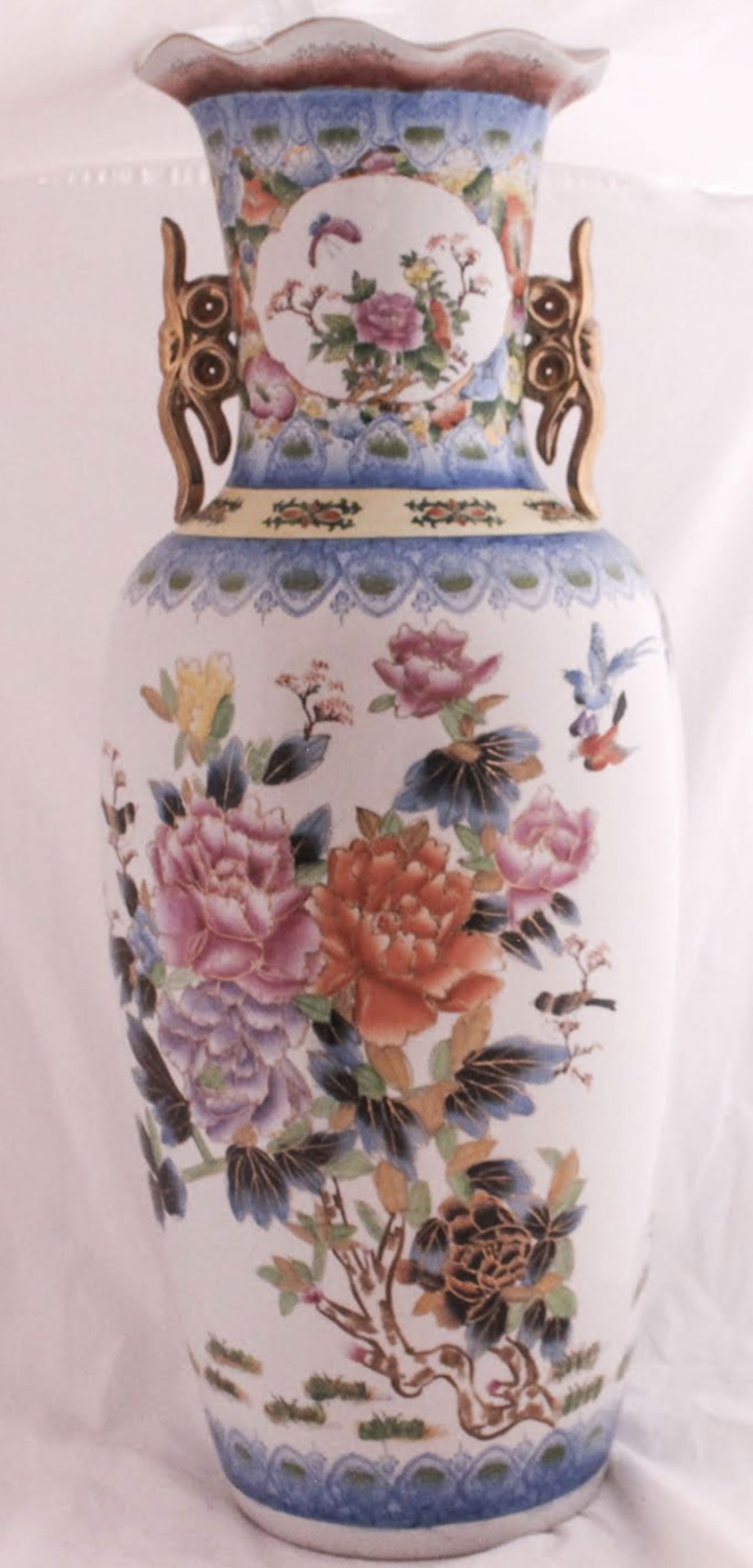 Asian Oriental  Ceramic  Decorative Vase URN 3 Feet Tall (1 of 4)