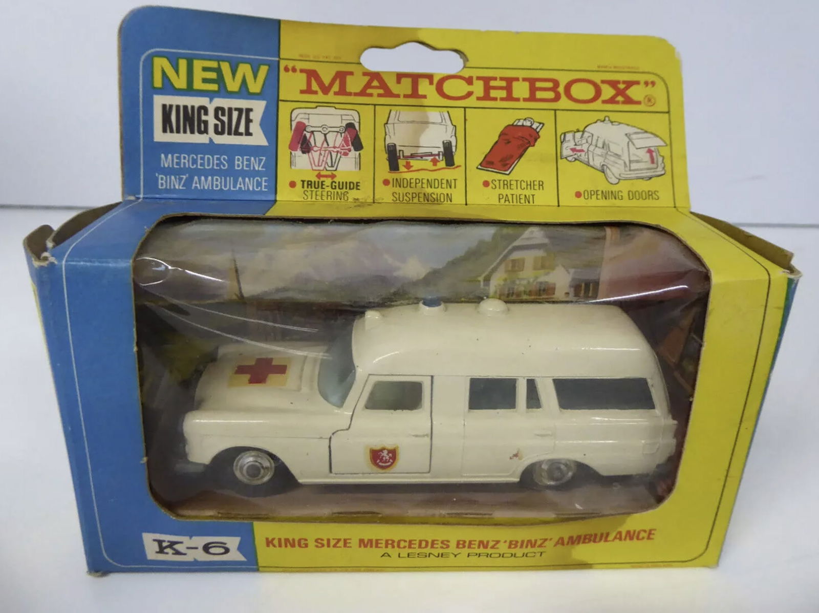 Matchbox K-6 Mercedes Benz 'Binz' Ambulance In Orig Box (1 of 8)