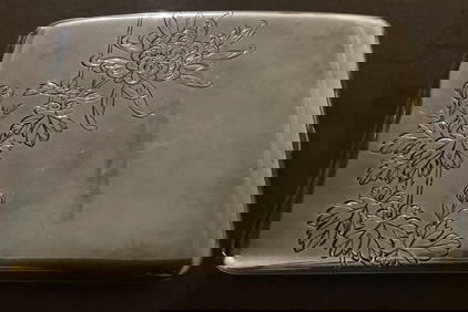 K Uyeda Signed Japanese Sterling Silver Cigarette Case (1 of 6)