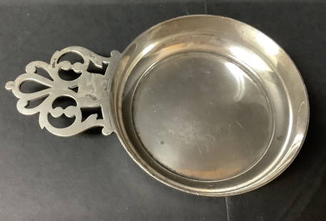 Tiffany & Co. Sterling Silver Porringer Bowl: Tiffany & Co. Sterling Silver Porringer Bowl Marked on the underside of the handle "Tiffany Makers Sterling 23365 ". Good condition. Measures 4 1/2" long over handle