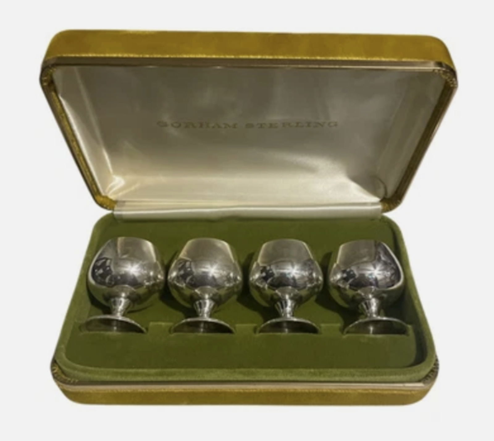 Gorham Sterling Silver Cordial Chalice Goblet Shot Cups with orig box (1 of 5)