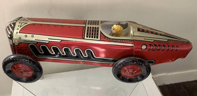 Marx Mechanical Speed Racer Vehicle: Marx Mechanical Tin Speed Racer Measures approx 13 inches long