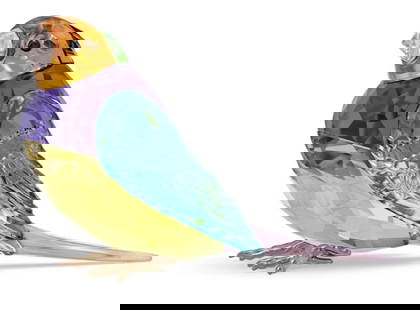 Swarovski Idyllia Gouldian SMALL Finch With Orig Box Memeber Edition Designer: Martin Zendron: Swarovski Idyllia Gouldian SMALL Finch Memeber Edition this small and colorful Gouldian Finch is sure to ignite the imagination. Known locally as winged jewels, these native Australian birds are