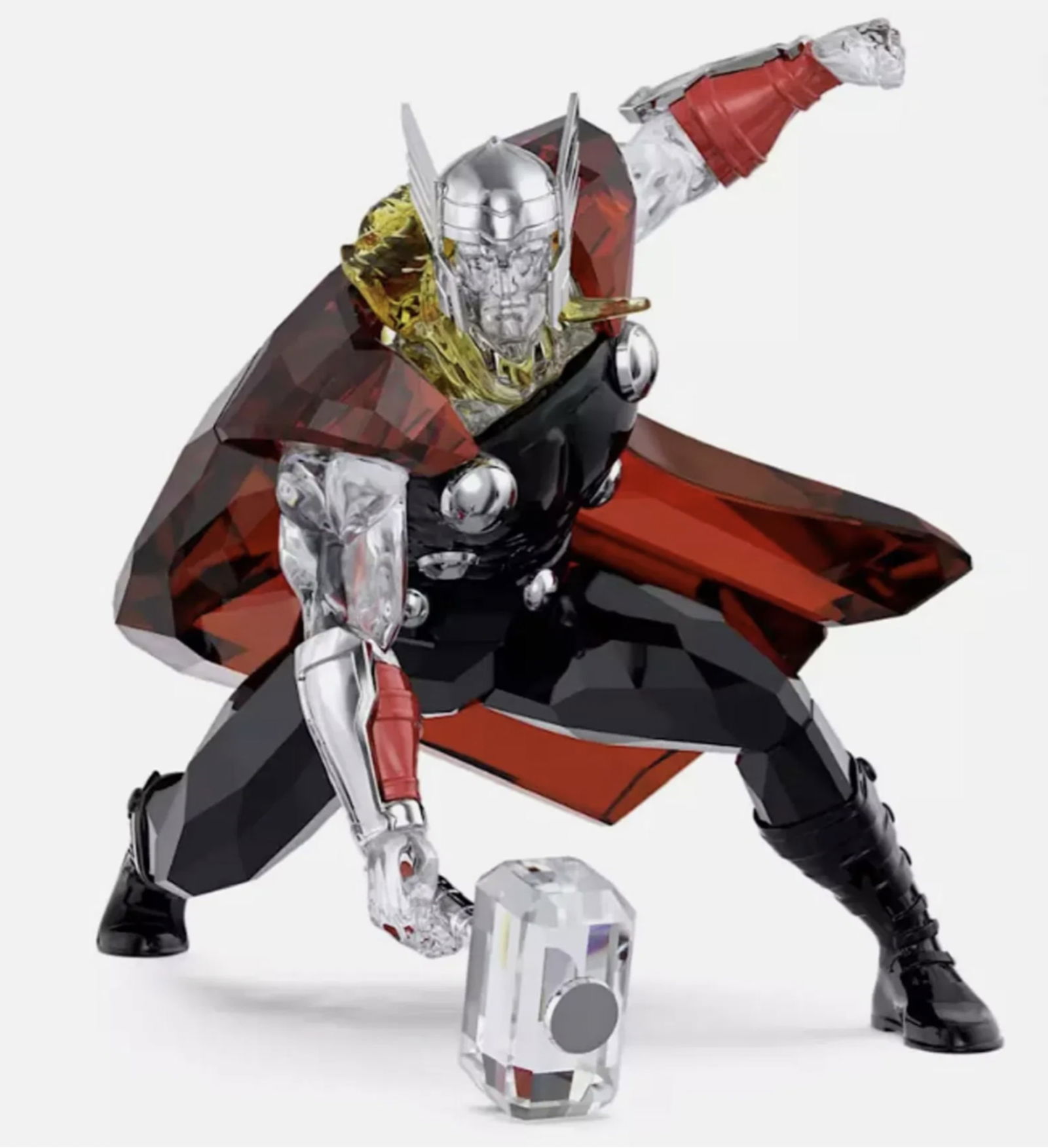 Swarovski Signed Crystal Marvel DC Comics Thor Figurine With Box (1 of 5)