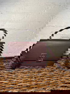 Ralph Lauren Collection Stacked RL Top Handle Bag: Ralph Lauren Collection Stacked RL Top Handle BagLike new Measures approx 8.5"X6.6"X3.25"HANDLE DROP:3"includes detachable crossbody strap. Lined in cognac leather. Snap closure. Silver hardware