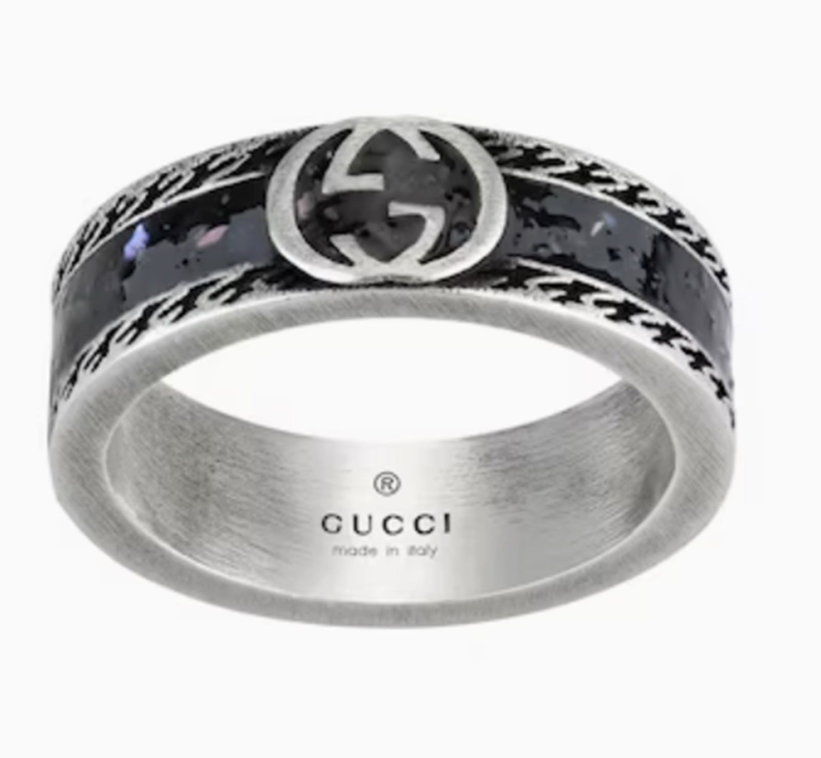 GUCCI Signed Sterling Silver Ring Made In Italy (1 of 5)
