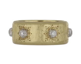 Buccellati 18K Gold Macri Band with Diamonds