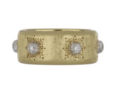 Buccellati 18K Gold Macri Band with Diamonds