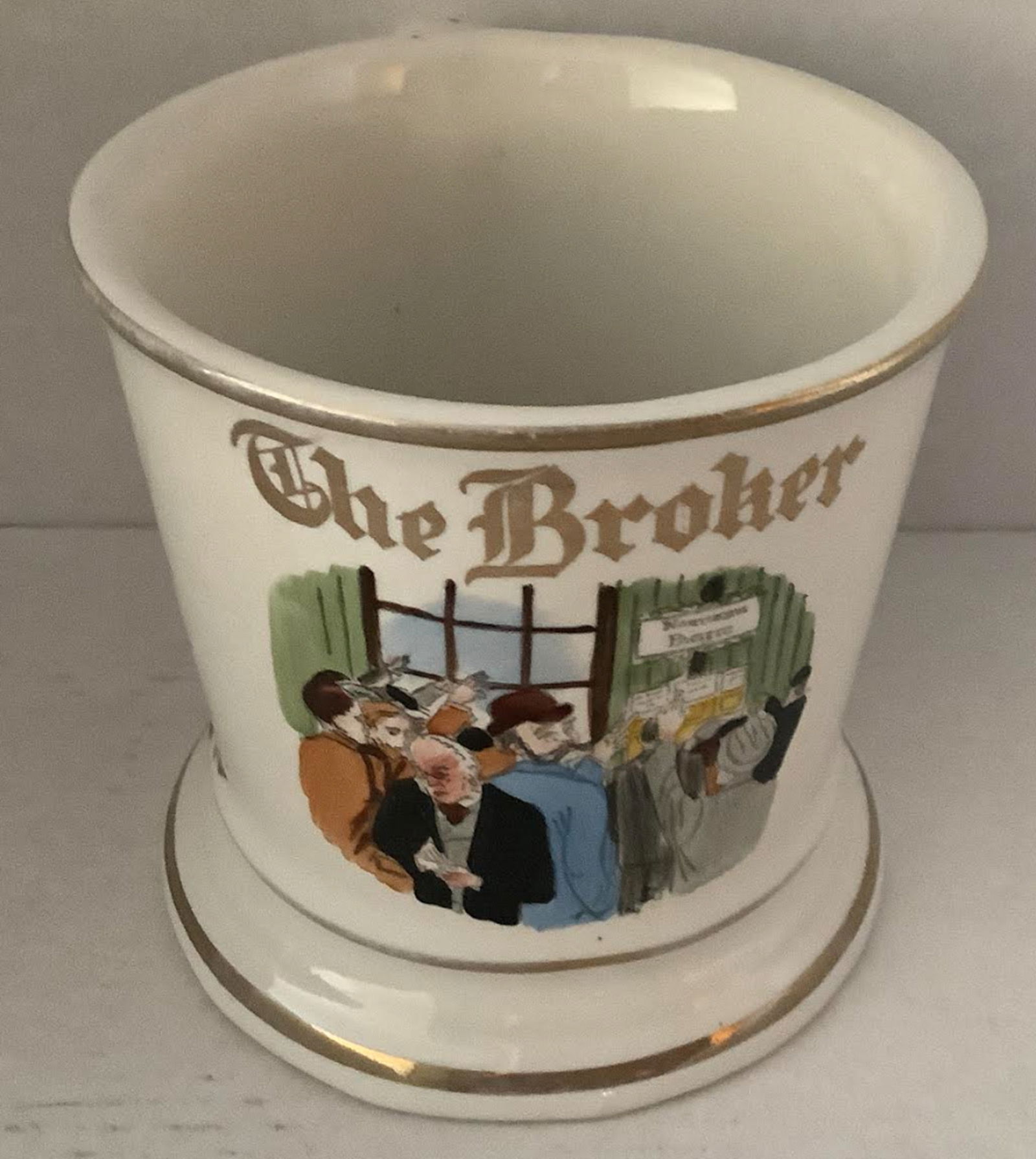 SPORTSMAN SHAVING MUG THE BROKER Occupational Series 1953 (1 of 6)