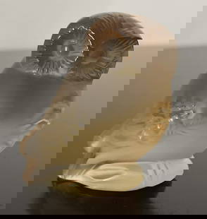 Lalique Signed Owl Figurine Made in France: Lalique Signed Owl Figurine Made in France. Measures approx Size 2.3” tall. No Chips or cracks