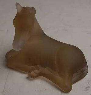 Daum Signed Chevel Horse Made in France: Daum Signed Chevel Horse Made in France. Daum France foal horse figurine is in great condition with no chips or cracks and measures approx. 2 1/4" long by 1 1/4" deep by 1 3/4" tall and is marked on