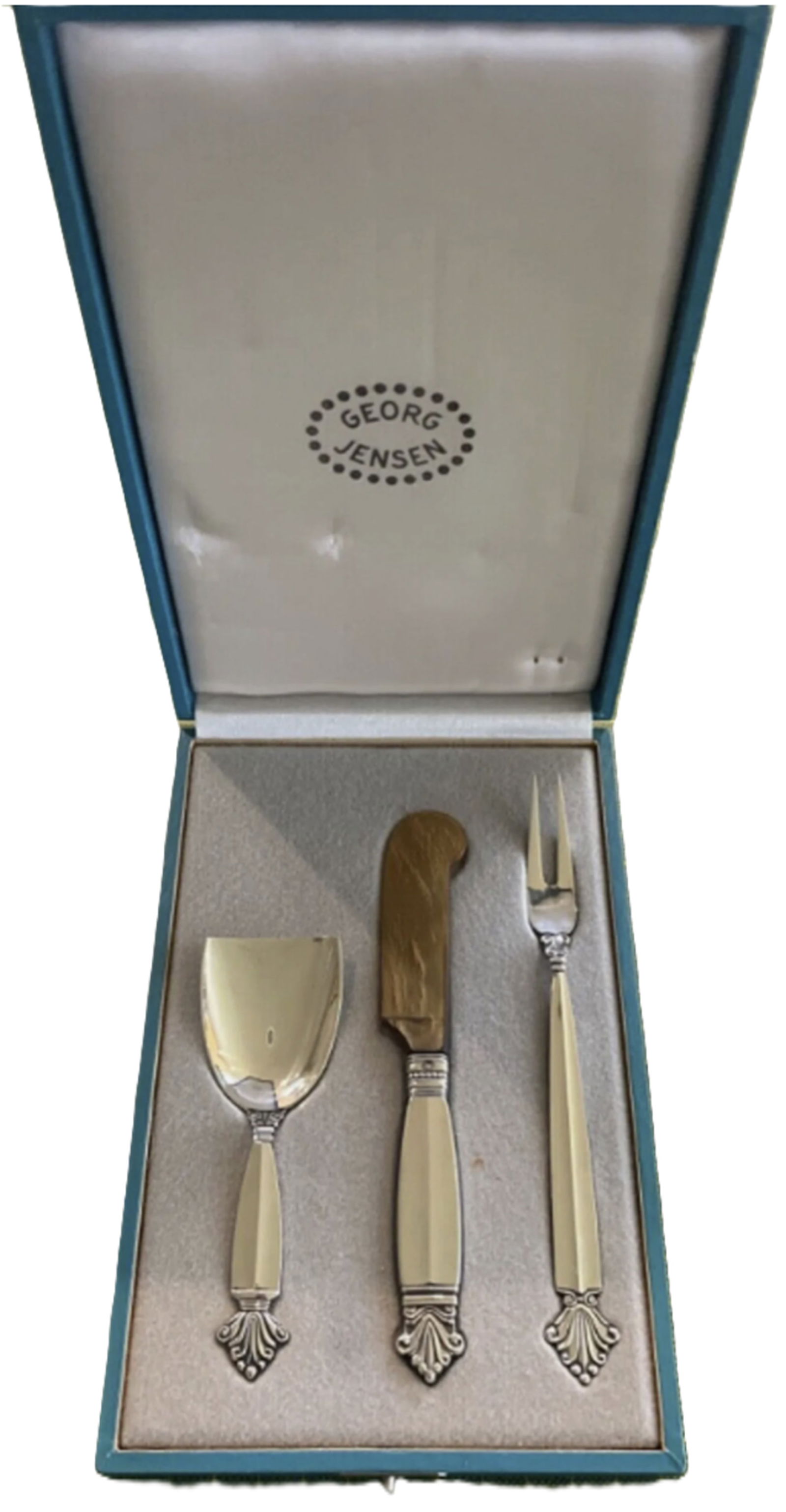 Georg Jensen Sterling Silver  Acorn Flatware Set With Orig Box (1 of 4)