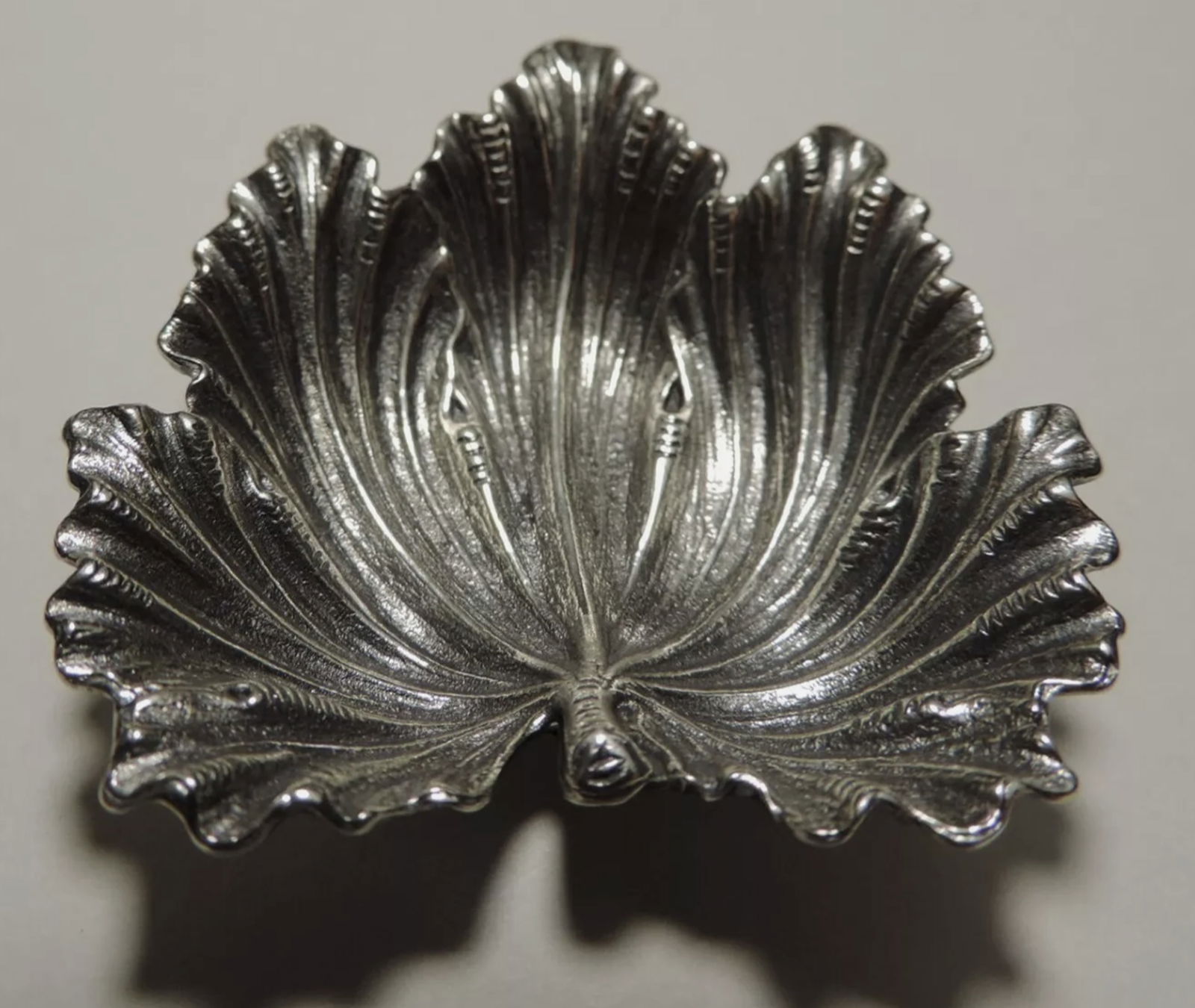 GIANMARIA BUCCELLATI Signed  Sterling Silver 925 Trinket Tray Bowl ACANTHUS Leaf Dish (1 of 5)