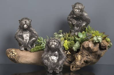 Mario Buccellati Sterling Silver Set of 3 Monkeys 1960