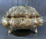 Mario Buccellati Sterling Silver With Malachite Jewelry Treasure Box