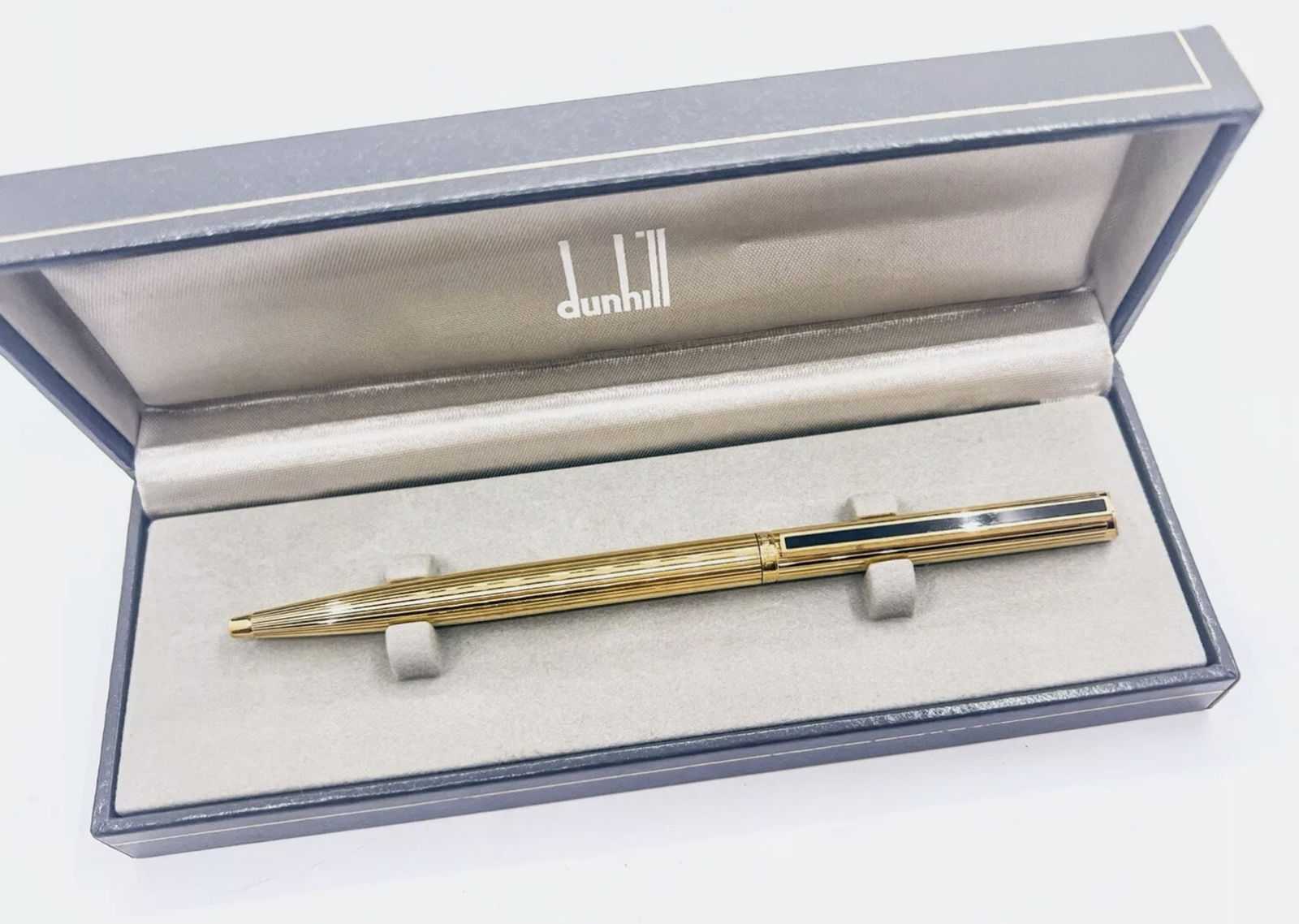 Dunhill GOLD Plated BALLPOINT PEN W Box Made By Montblanc (1 of 6)