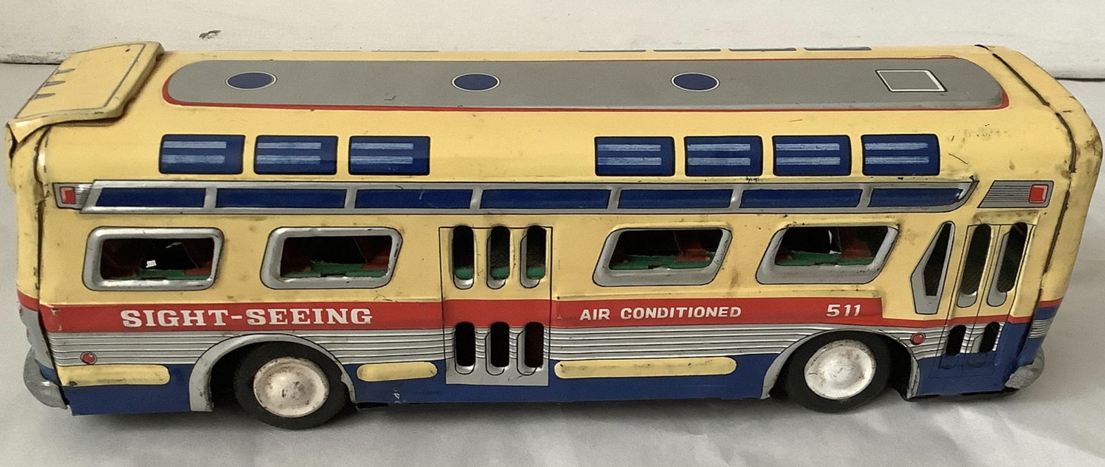 Japanese Tin Litho Sight Seeing Air Condtined Bus 511 (1 of 5)