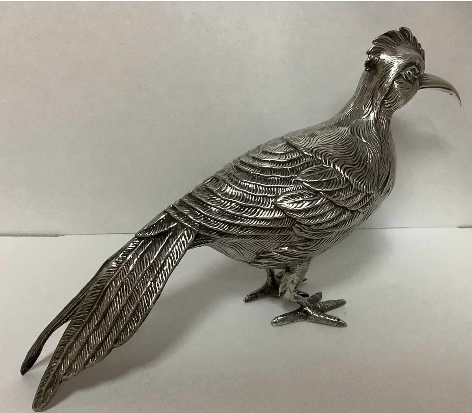 Sterling Silver Hoopoe Bird Figurine Statuette Made in Italy (1 of 6)