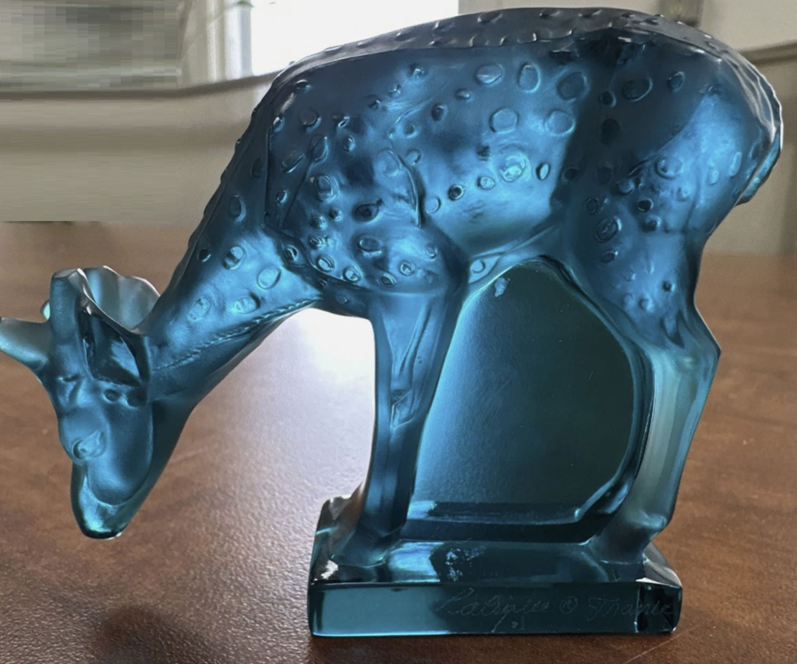 Lalique Signed Crystal Deer Figurine Statuette Made in France (1 of 5)