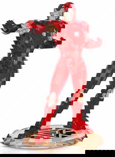 Swarovski Signed Crystal Marvel DC Comics IRON MAN Figurine With Box: Swarovski Signed Crystal Marvel DC Comics IRON MAN Figurine With Box. Swarovski Signed Crystal Marvel DC Comics IRON MAN Figurine With Box Collection: Marvel, Iron man Color: RedHeight: 5 1/2 inches W