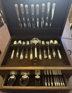 Tiffany & Co Sterling Silver Hampton Dinner And Lunch Sterling Flatware Set