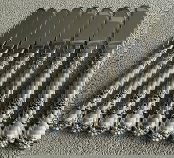 8 Gorham Chantilly Sterling Silver Handle Butter Spreaders: 8 Gorham Chantilly Sterling Silver Handle Butter Spreaders