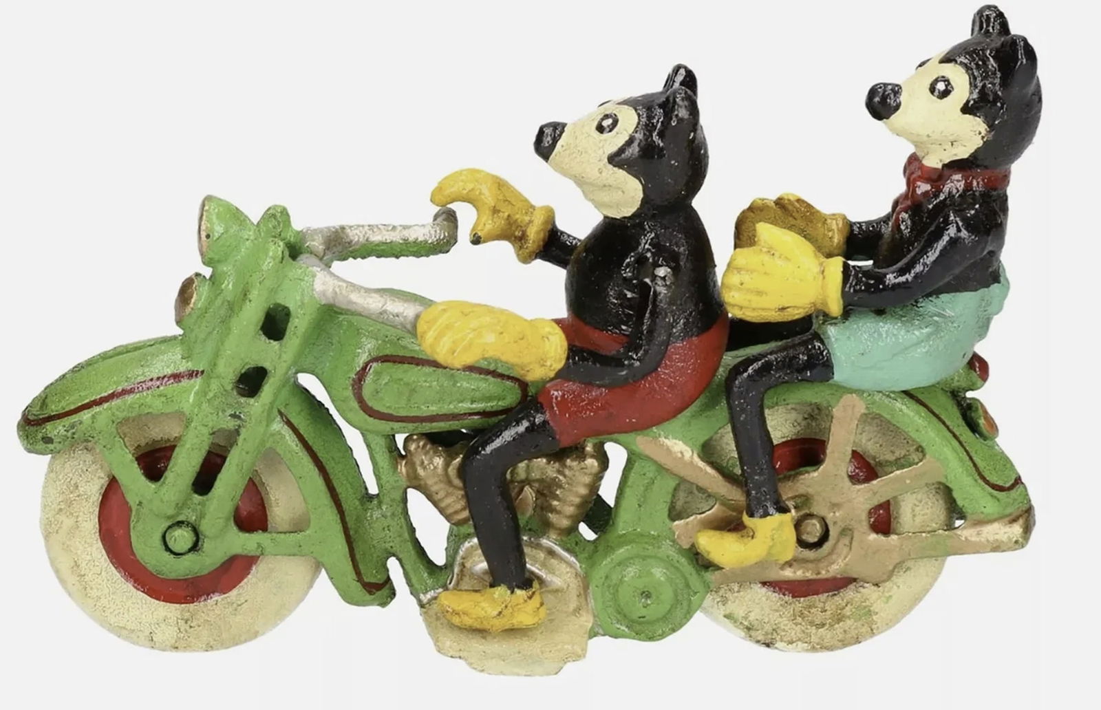 Cast Iron Mickey Mickey Mouse On Motorcycle (1 of 6)