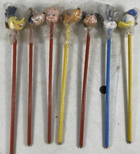Disney Pencils Mickey Mouse Donald Duck Bugs Bunny 7 1960: Disney Pencils Mickey Mouse Donald Duck Bugs Bunny 7 Measures approx 12.5 inches long