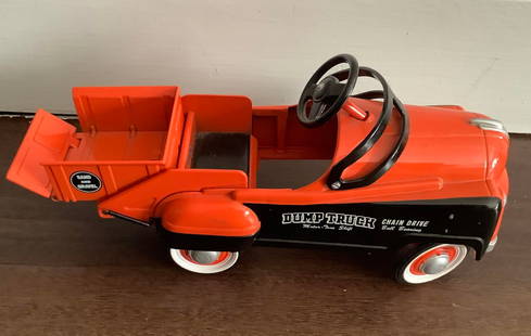 Steel Dump Truck Sand And Gravel 1950's: Steel Dump Truck 1950's Measures approx 8 inches long