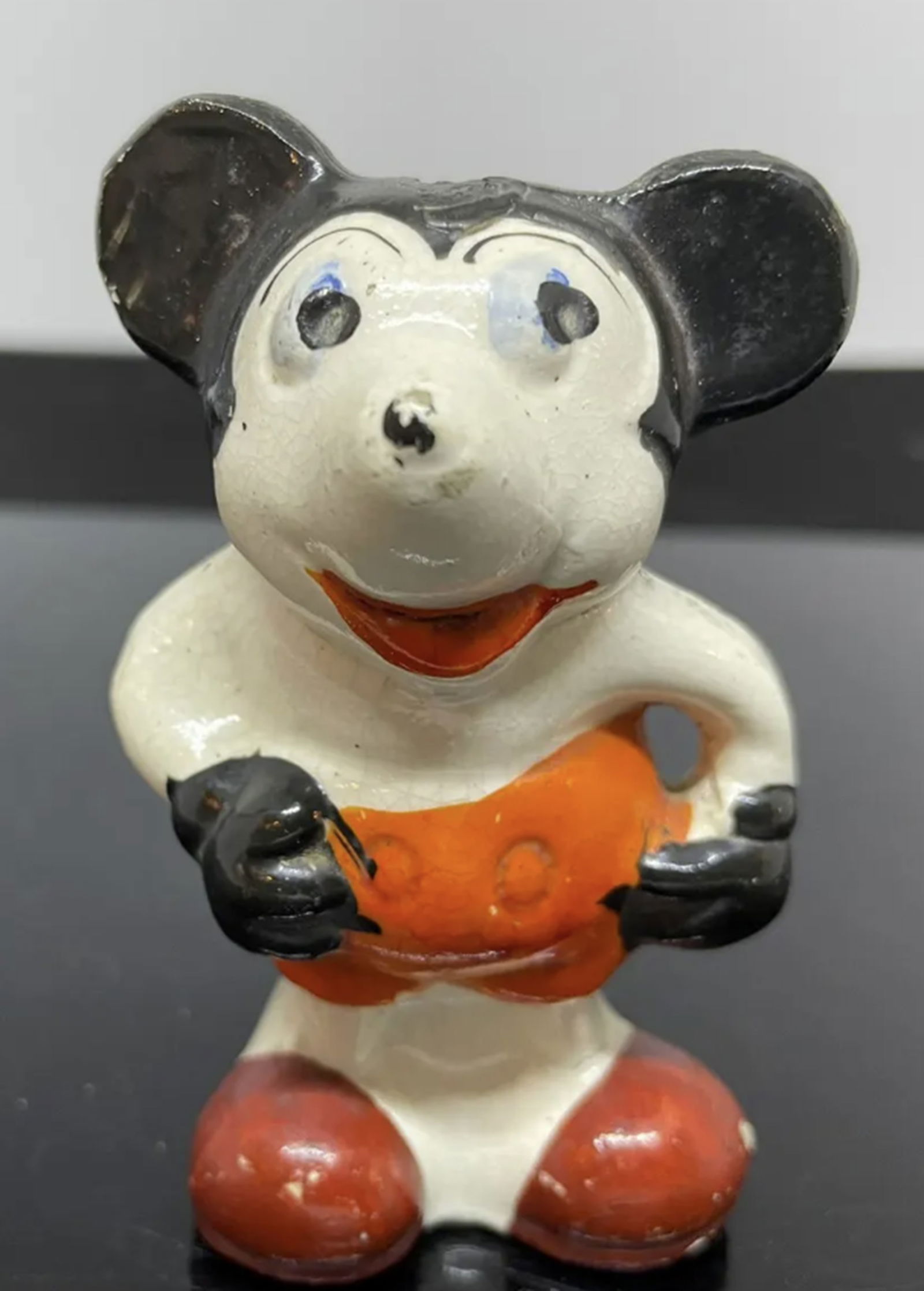 WALT DISNEY EARLY MICKEY MOUSE BISQUE MINIATURE JAPANESE FIGURINE (1 of 6)