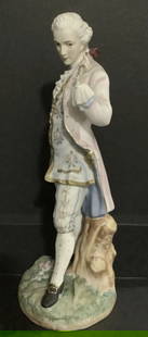 French Pair Old Paris Porcelain  Antique Figurine Statue 19th Century: 19th Century Antique French Pair Porcelain Figurine Old Paris Statue Measures approx 11.5 inches tall and 4.5 inches at widest part