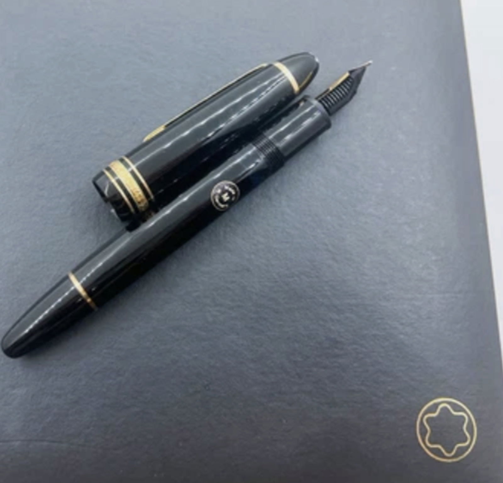 Montblanc Meisterstuck 146 Legrand Fountain Pen Gold Nib 585 14k With Ink Bottle (1 of 9)